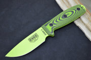 Esee Knives Model 3 - 3D Neon Green & Black G-10 Handle / 1095 Steel / Venom Green Textured Powdered Blade 3PMVG-007 - Northwest Knives