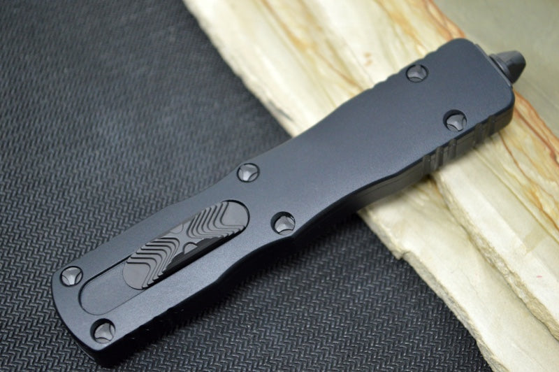 Microtech Dirac Tactical OTF - Full Serrated Double Edge / Black Blade / Black Handle 225-3T - Northwest Knives
