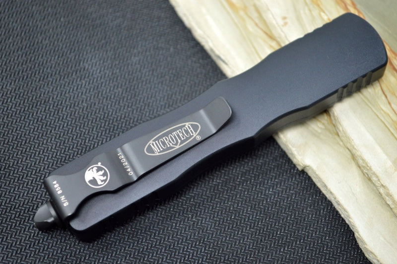 Microtech Dirac Tactical OTF - Full Serrated Double Edge / Black Blade / Black Handle 225-3T - Northwest Knives