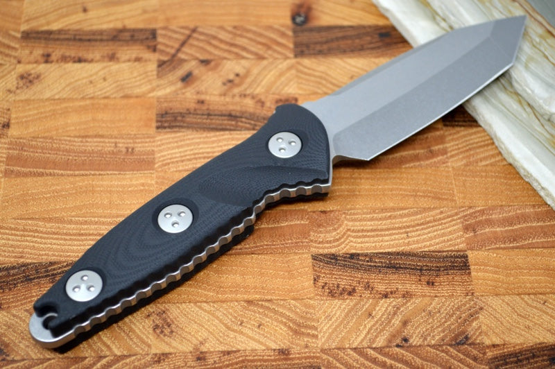 Microtech Socom Alpha Mini T/E- Stonewash Finish / Tanto Blade / Black G10 Handle 114M-10 - Northwest Knives