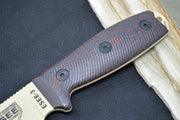 Esee Knives Model 3 - Blood & Black G10 Handle / 1095 Steel / Desert Tan Textured Powdered Blade 3PMDT-004 - Northwest Knives