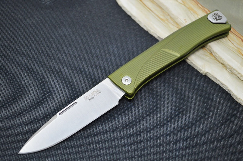 Lionsteel Thrill Slip Joint - OD Green Aluminum Handle / M390 Steel - TLAGS - Northwest Knives
