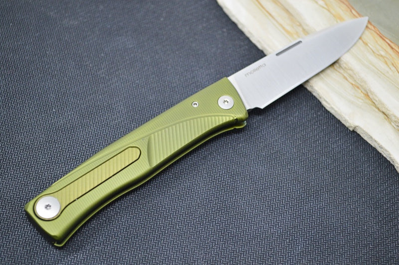 Lionsteel Thrill Slip Joint - OD Green Aluminum Handle / M390 Steel - TLAGS - Northwest Knives