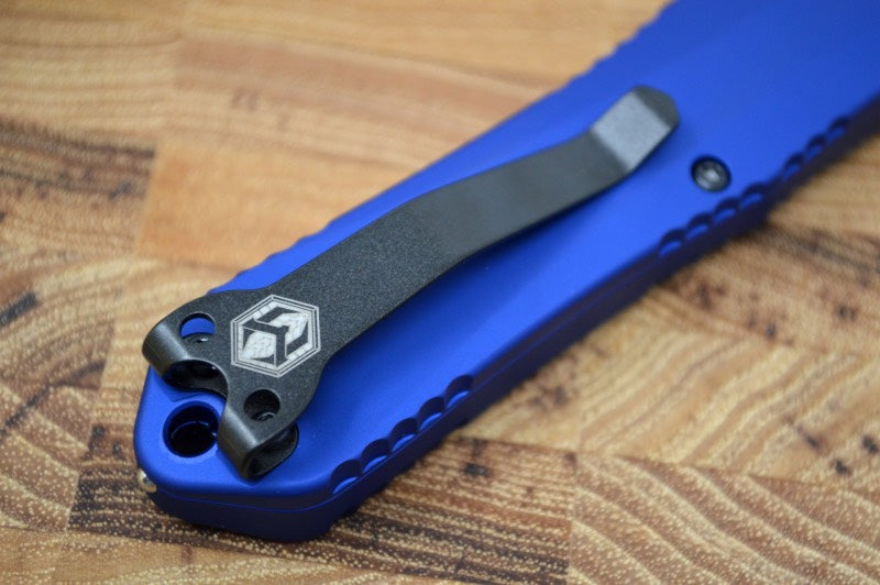 Heretic Knives Manticore E OTF - Black Tanto Blade / Blue Handle