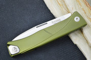 Lionsteel Thrill Slip Joint - OD Green Aluminum Handle / M390 Steel - TLAGS - Northwest Knives
