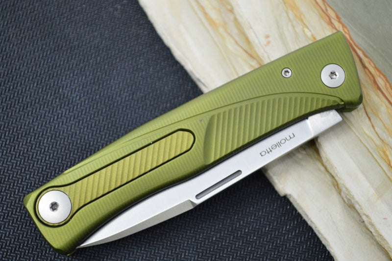 Lionsteel Thrill Slip Joint - OD Green Aluminum Handle / M390 Steel - TLAGS - Northwest Knives