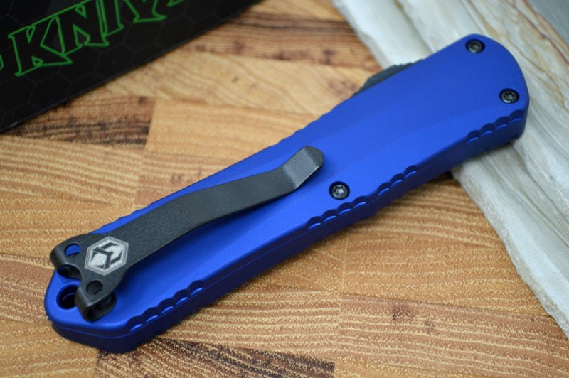 Heretic Knives Manticore E OTF - Black Tanto Blade / Blue Handle
