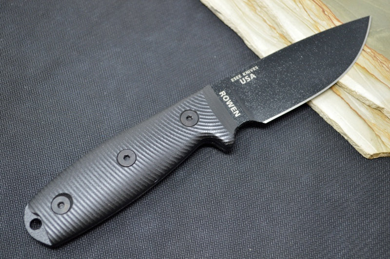 Esee Knives Model 3 - 3D Black G-10 Handle / 1095 Steel / Black Textured Powdered Blade 3PMB-001
