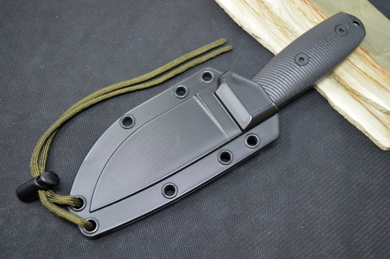 Esee Knives Model 3 - 3D Black G-10 Handle / 1095 Steel / Black Textured Powdered Blade 3PMB-001