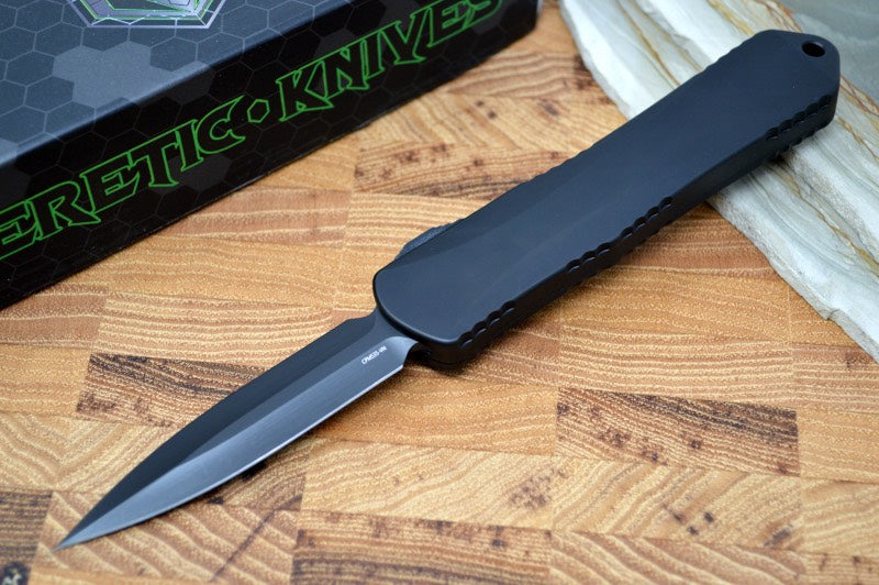Heretic Knives Manticore E OTF - Black Dagger Blade / Black Handle