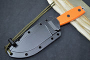 Esee Knives Model 4 - 3D Orange G-10 Handle / CPM-S35VN Steel / Stonewashed Finish 4P35V-OR - Northwest Knives