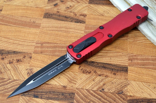 Microtech Dirac OTF - Black Double Edge / Red Handle 225-1RD