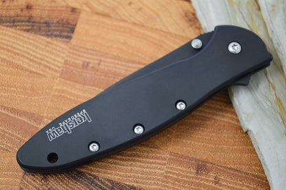 Kershaw 1660CKT Leek Flipper - Black 14C28N Blade / Black Stainless Steel Handle