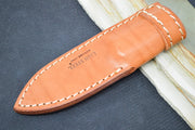Lionsteel M1 Hunting Knife Fixed Blade - Santos Wood Handle / M390 Drop Point Blade / Leather Sheath M1ST - Northwest Knives