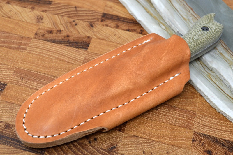 Bradford Knives Guardian 3 - 3D OD Green Micarta Handle / Stonewash M390 Blade / Sabre Grind 3S-102-M390