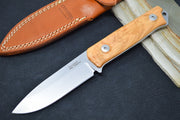 Lionsteel B41 Fixed Blade - Olive Wood Handle / Sleipner Steel / Drop Point Blade B41UL - Northwest Knives