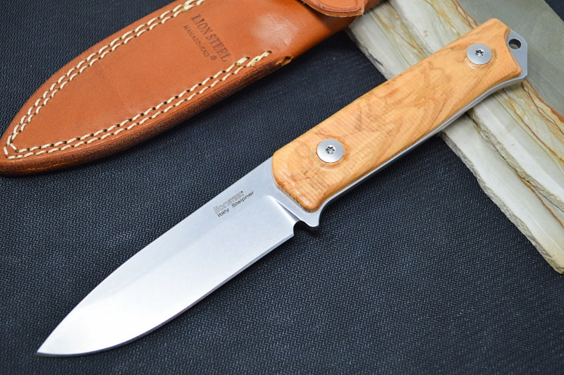 Lionsteel B41 Fixed Blade - Olive Wood Handle / Sleipner Steel / Drop Point Blade B41UL