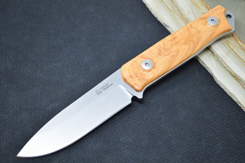 Lionsteel B41 Fixed Blade - Olive Wood Handle / Sleipner Steel / Drop Point Blade B41UL