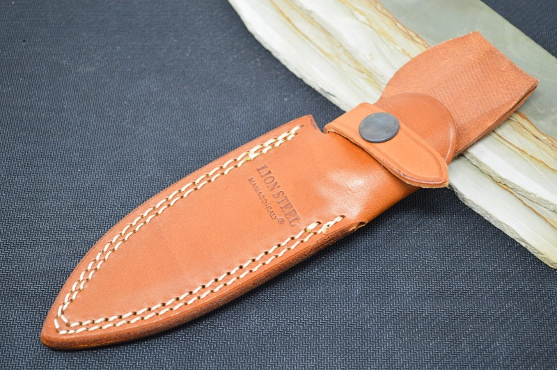 Lionsteel B41 Fixed Blade - Olive Wood Handle / Sleipner Steel / Drop Point Blade B41UL