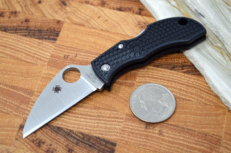 Spyderco ManBug- Black FRN Handle / Satin VG10 Wharncliffe Plain Edge Blade MBKWP