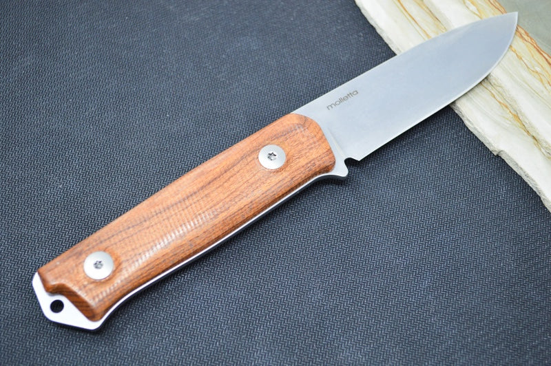 Lionsteel B41 Fixed Blade - Santos Wood Handle / Sleipner Steel / Drop Point Blade B41ST - Northwest Knives