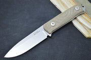 Lionsteel B41 Fixed Blade - Green Canvas Micarta Handle / Sleipner Steel / Drop Point Blade B41CVG - Northwest Knives