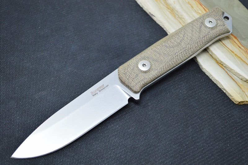 Lionsteel B41 Fixed Blade - Green Canvas Micarta Handle / Sleipner Steel / Drop Point Blade B41CVG