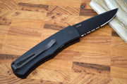 Pro Tech "Whiskers" Auto - Black Aluminum Handle - Bolster Release - Partial Serrate - Northwest Knives