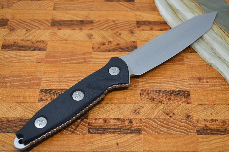 Microtech Socom Alpha S/E - Stonewash Finish / Tanto Blade / Black G-10 Handle 114-10