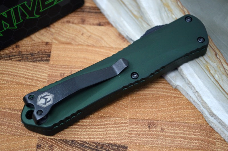 Heretic Knives Manticore E OTF - Black Dagger Blade / OD Green Handle - Northwest Knives