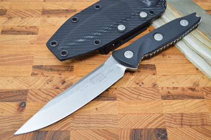 Microtech Socom Black With rop Point Blade in a Stonewash Finish | Black Handle | Northwest Knives
