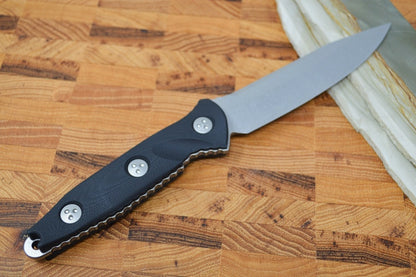 Black Contoured G-10 Handle | Microtech Socom Black | Northwest Knives 
