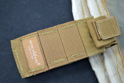 Benchmade 2750SGY-3 Adamas Knife Auto - Grey CPM-CruWear Drop Point Combo Blade / Desert Tan G-10 Handle - Northwest Knives