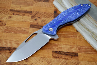 Koenig Arius - Blue Twill Carbon Fiber - Brightwash Blade (Gen 4)