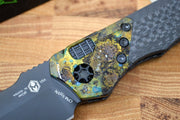 Heretic Knives Wraith Auto - Black DLC Tanto Blade / Carbon Fiber Handle H100-6A-CBr - Northwest Knives