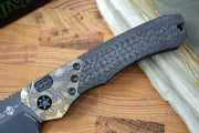 Heretic Knives Wraith Auto - Black DLC Tanto Blade / Carbon Fiber Handle H100-6A-FTi - Northwest Knives