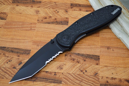Kershaw 1670TBLKST Blur - Black Tanto 14C28N Blade / Black Anodized Aluminum Handle