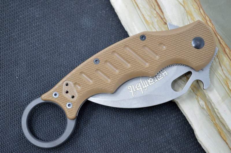 Fox Knives Karambit - FDE G10 Handle / N690Co Blade / Emerson Wave - 479ESW