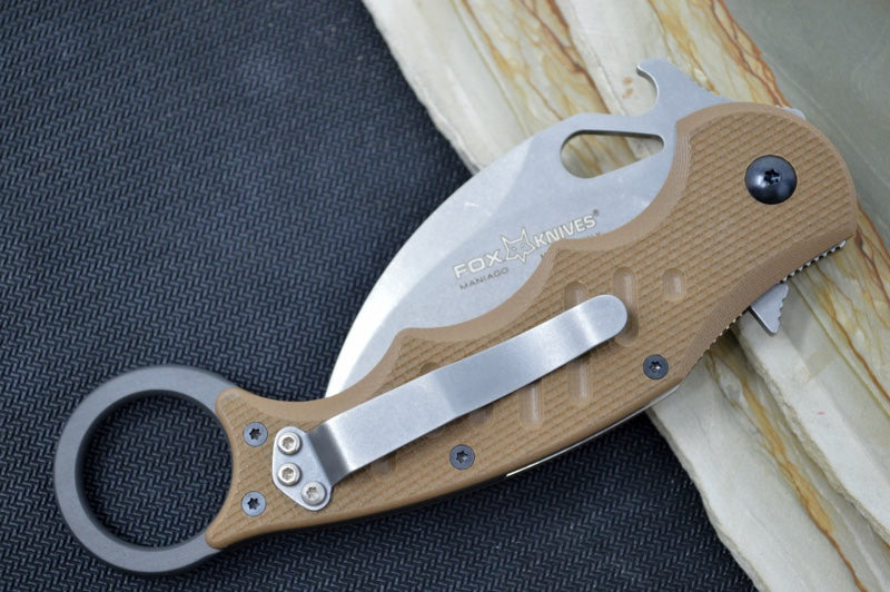 Fox Knives Karambit - FDE G10 Handle / N690Co Blade / Emerson Wave - 479ESW - Northwest Knives
