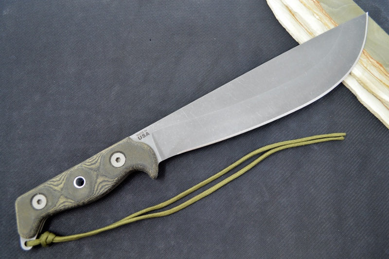 Tops Yacare Fixed Blade - 1095 Steel / Black Canvas Micarta Handle / Black Ballistic Nylon Sheath YAC-01