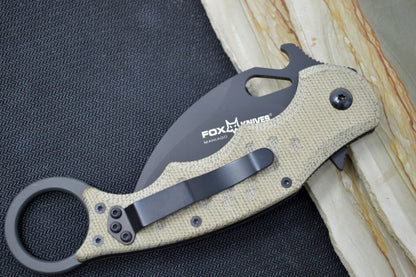 Fox Knives Karambit - Green Micarta Handle / N690Co Blade / Emerson Wave - 479MI