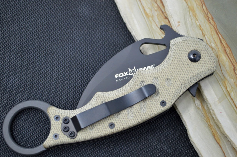 Fox Knives Karambit - Green Micarta Handle / N690Co Blade / Emerson Wave - 479MI - Northwest Knives