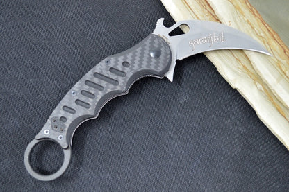 Fox Knives Karambit - Black Carbon Fiber Handle / N690Co Blade / Emerson Wave - 479CG10SW