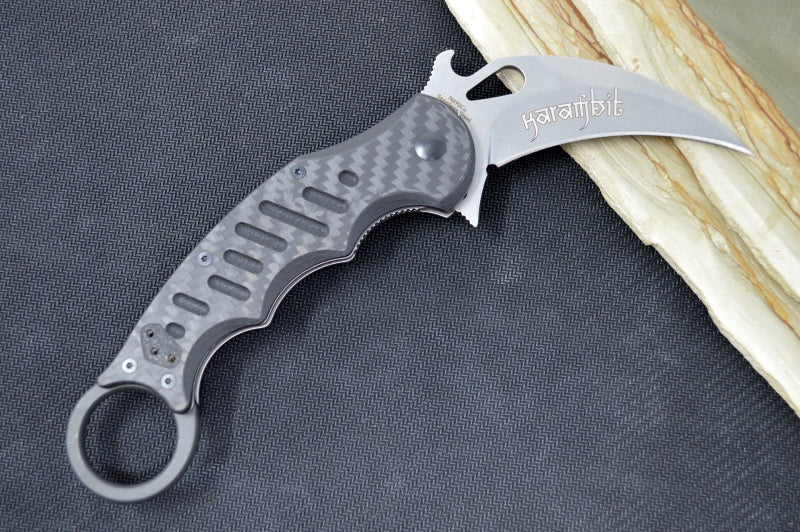 Fox Knives Karambit - Black Carbon Fiber Handle / N690Co Blade / Emerson Wave - 479CG10SW - Northwest Knives