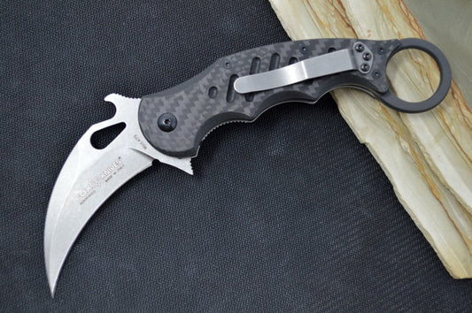 Fox Knives Karambit - Black Carbon Fiber Handle / N690Co Blade / Emerson Wave - 479CG10SW