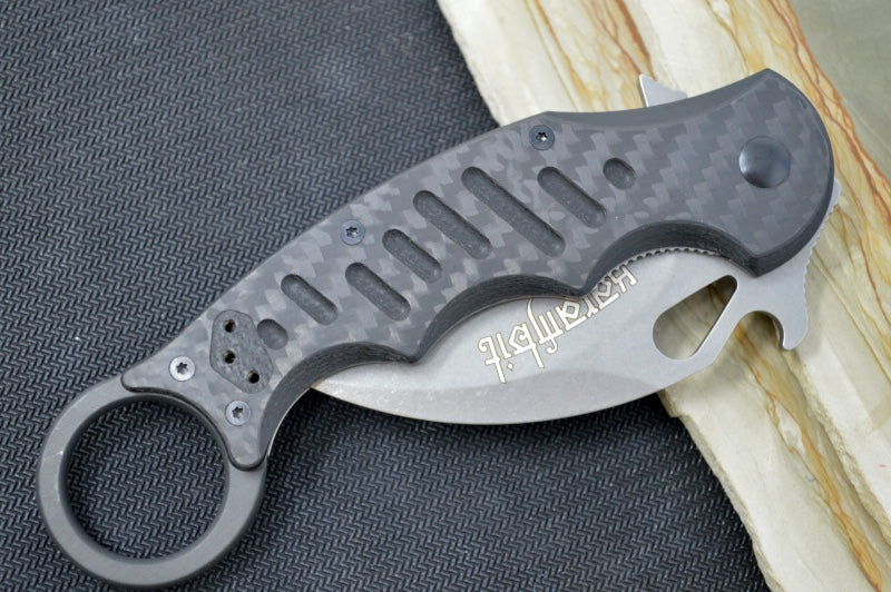 Fox Knives Karambit - Black Carbon Fiber Handle / N690Co Blade / Emerson Wave - 479CG10SW
