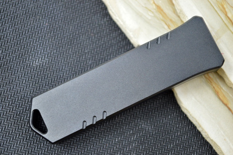 Boker USB Automatic OTF - Dark Stonewashed Drop Point Blade / D2 Steel / Black Aluminum Handle 06EX270