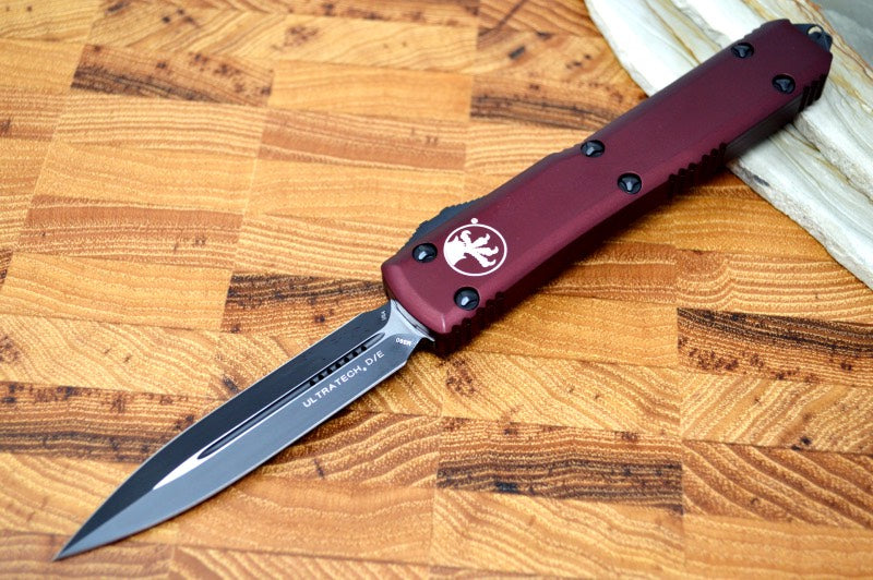 Microtech Ultratech OTF - Black Dagger Blade / Merlot Handle 122-1MR