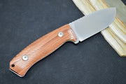 Lionsteel M3 Hunting Knife - Santos Wood Handle / Satin Niolox Steel / Leather Sheath M3ST - Northwest Knives