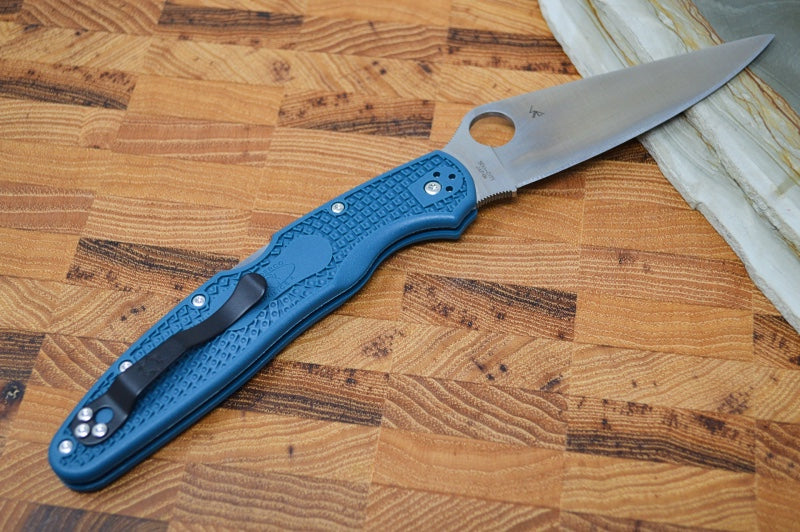 Spyderco Police Lightweight - Blue FRN Handle / Satin K390 Blade - C07FP4K390